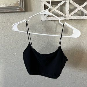Black cropped tank top size small